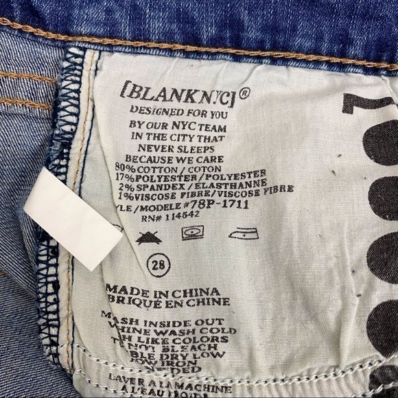 BLANK NYC Split Seam Raw Hem Skinny Classique Jeans - Picture 14 of 16